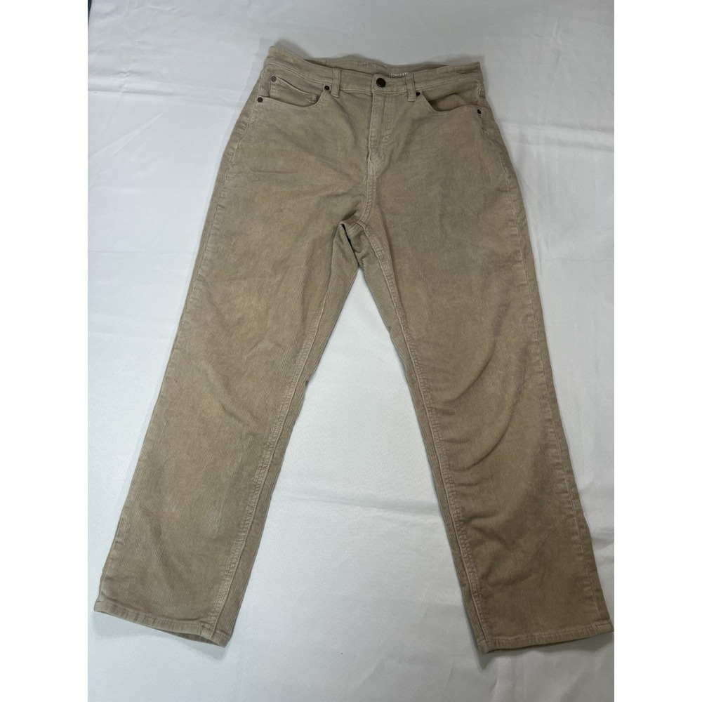 Volcom Men Pants 30 Tan Corduroy Stoned Straight 26" Inseam
